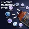 Magnesium 12-in-1 Komplex - Magnesiumglycinat, Citrat, Malat, L-Threonat