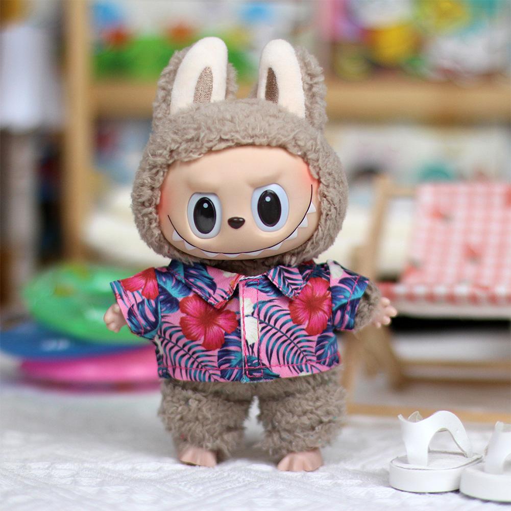 For 17cm Labubu Doll Clothes Fashion Clothes Hoodies Doll Clothes Hoodies Dolls Accessories Cute Decoration Little Cloths