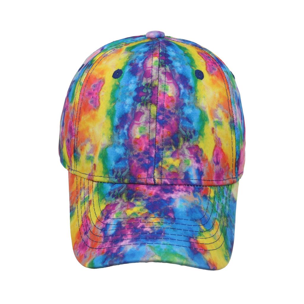 New Fashion Colorful Tie-Dye Baseball Cap Spring Men'S And Women'S Trend Lovers Hat Outdoor Sports Adjustable Sun Graffiti Bones