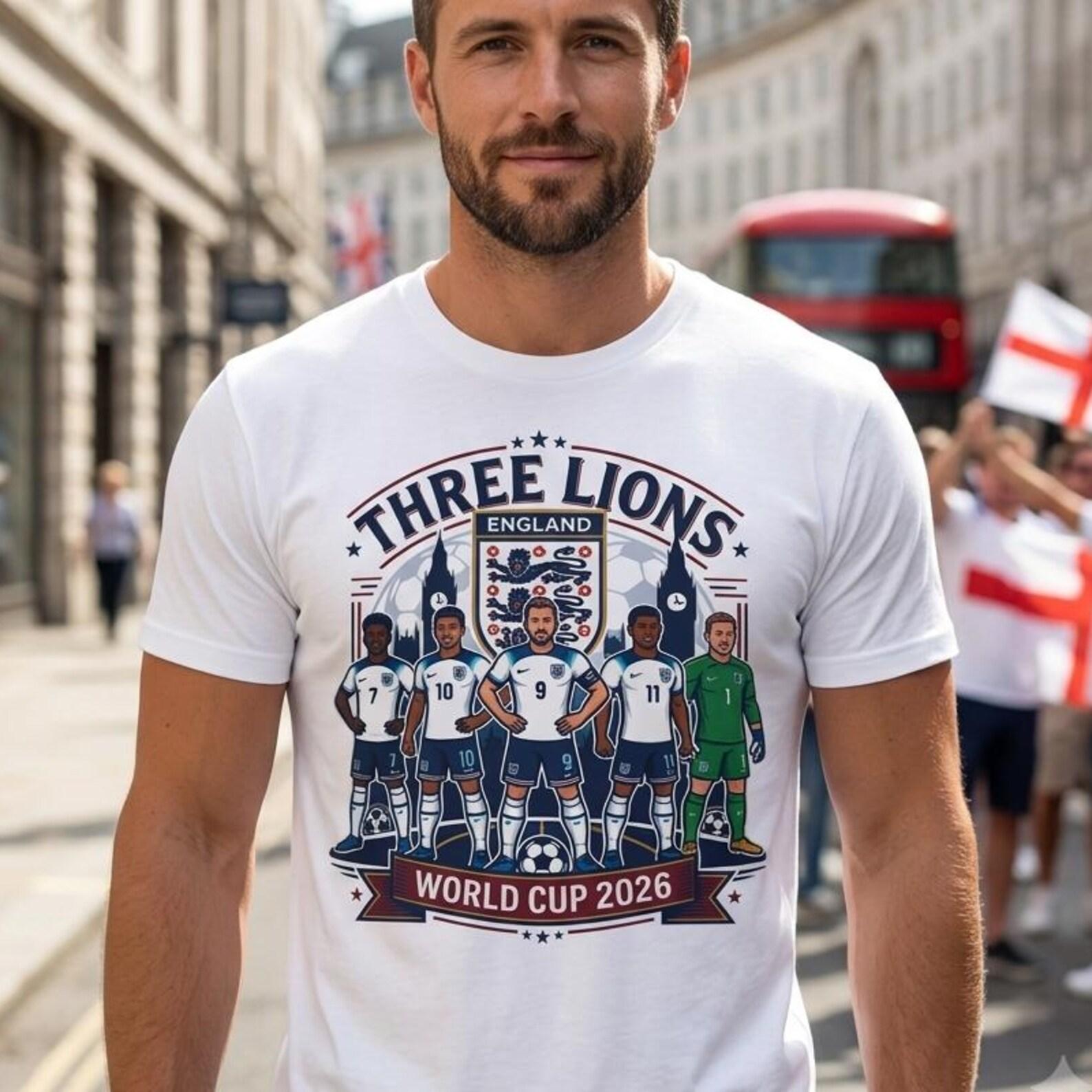 England 2026 World Cup Football Shirt | Harry Kane Bukayo Saka Fan Tee S