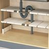 Verstellbares Unterschrank-Lagerregal, Erweiterbarer Küchen- und Badezimmerschrank-Organizer, Langlebiger, platzsparender Mehrschicht-Topfhalter