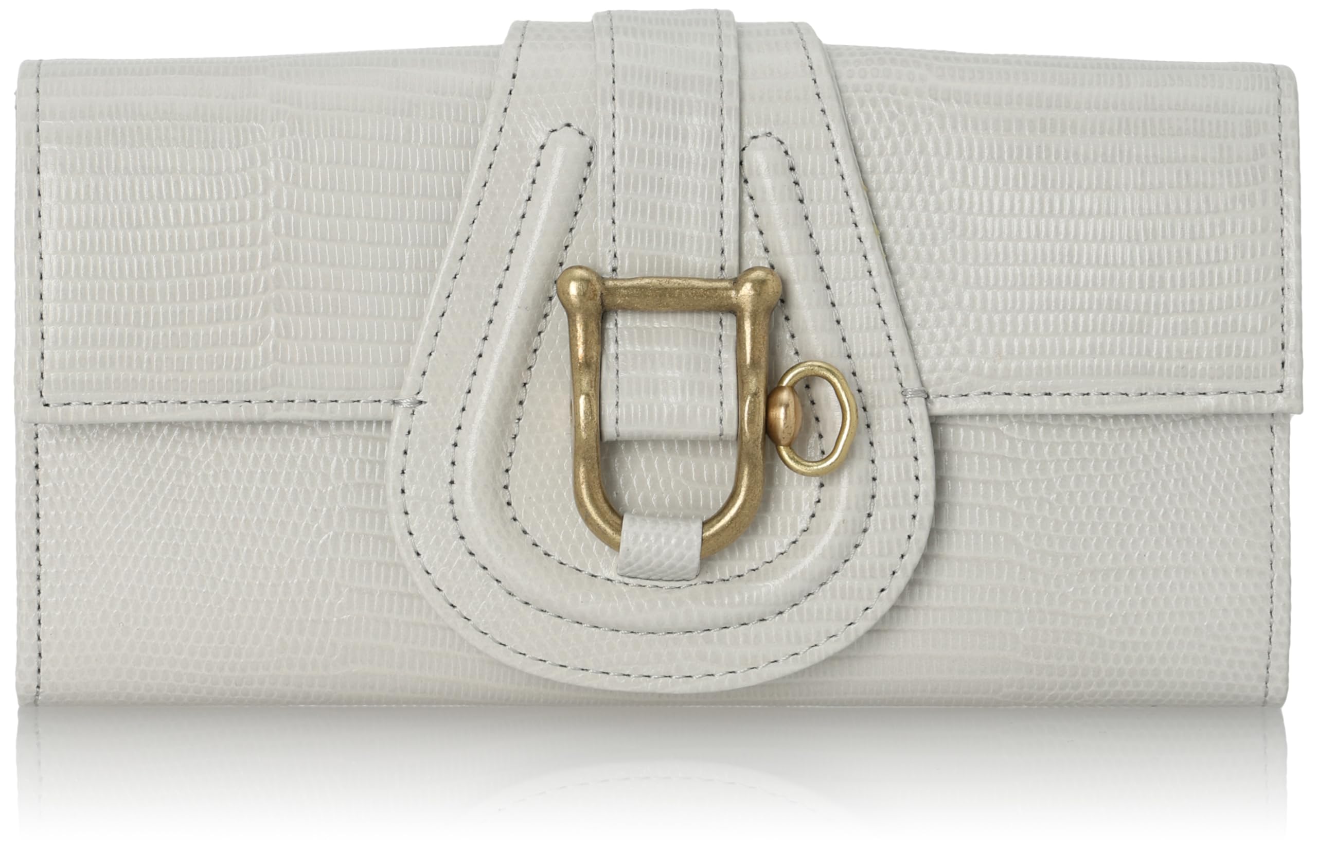 

and Flap Long Wallet Lizard Horseshoe Brass Hardware Long Wallet Long Wallet One Size Clear Gray [Toff Roadstone]