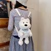 Schultertasche Westie Hund Plüsch Rucksack Stofftier Laufender Hund Rucksack Spielzeug für Kinder