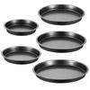 New Black Baking Tray Even Heating Non-stick Pizza Baking Pan Carbon Steel Bread Cake Tray