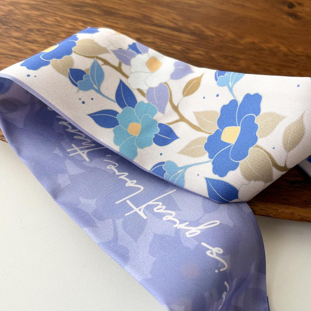 Europe Fashion New National Style Small Nroken Flower Women's Decorative Twill Binding Bag Handle Silk Scarf Ribbon Scarf