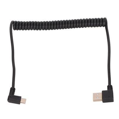 Type C To USB 2.0 Spiral Coiled Cables Ultra Thin 480Mbps USB Extension Cable for Car