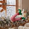 Xmas Home Ornament Christmas Elf Legs Tree Ornaments, Plush Stuffed Stuck Window Hanging Topper Decorations for Tree, Indoor Outdoor Holiday