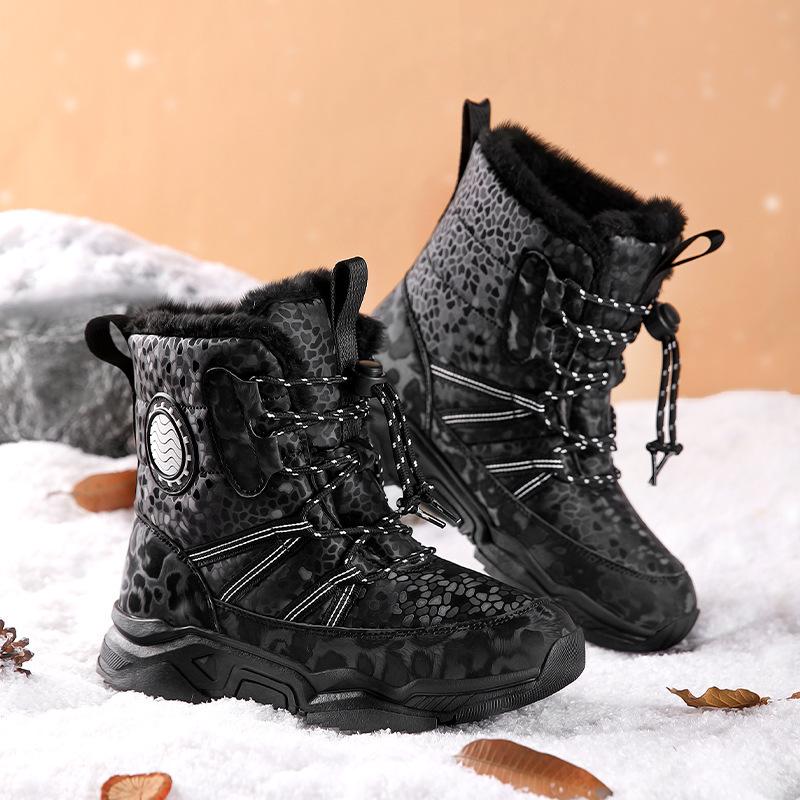 Girls' Pink Winter Snow Boots: Non-Slip, Warm, Fashionable, Perfect for Older Kids