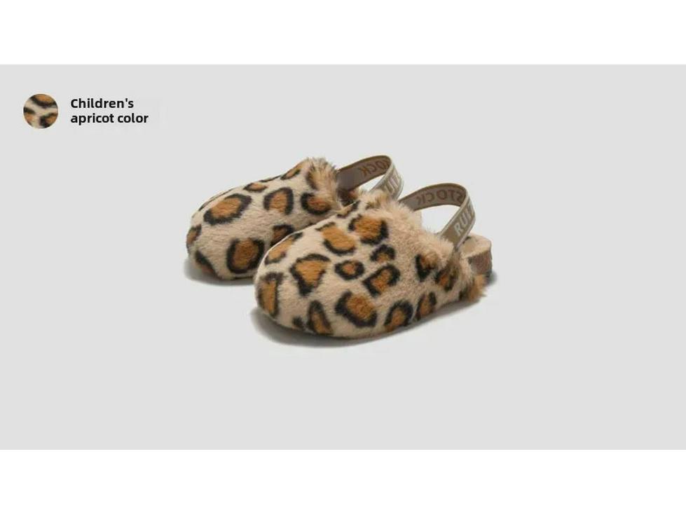 RUIZUSTOCK Herbst/Winter Kork Baumwolle Kinder Sandalen: Fellmodelle für Mädchen & Warme Samtsandalen für Jungen