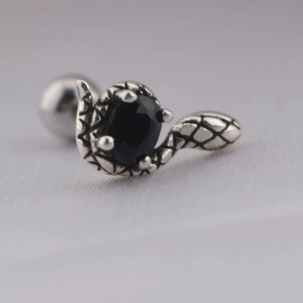 Punk Gothic Snake Screw Ear Stud Piercing Earrings For Men Women Fashion New Jewelry Gift Party Music Festival