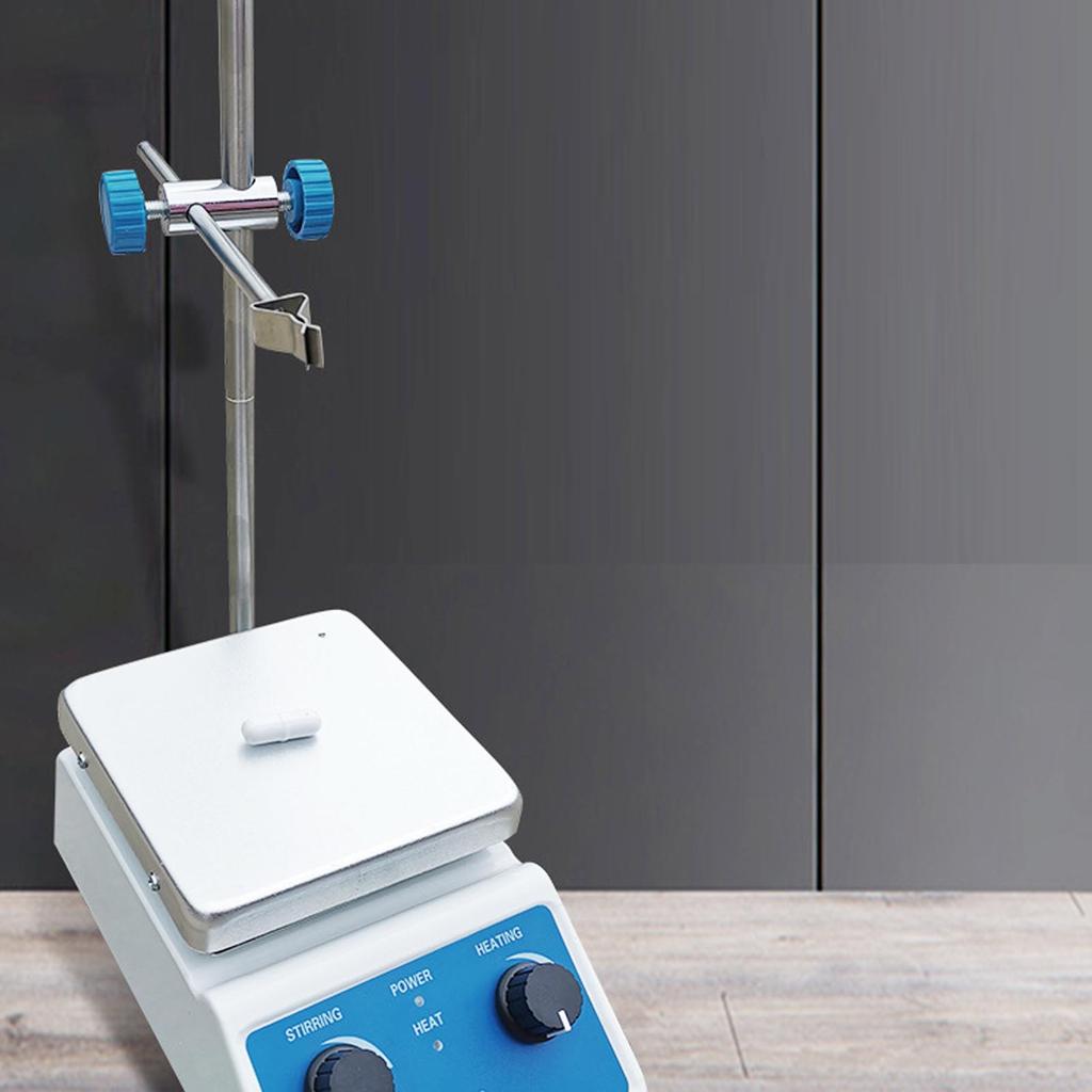 Magnetrührer Heizplatte Heizplatte Mischer 662℉ 350℃ 2000ml 100‑1600 U/min Stufenlos verstellbar für Labor UK-Stecker 220V