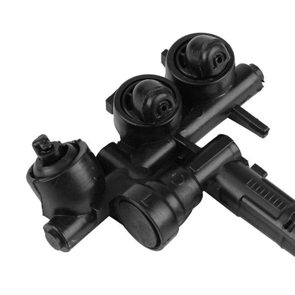 Black ABS Car Headlight Washer Nozzle Pair None
