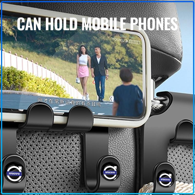 Car Seat Headrest Hook multifunctional Storage Mobile Phone Holder For Volvo Rdesign XC90 S60 XC60 V70 S80 S40 V50 V40 V60 C30 S70