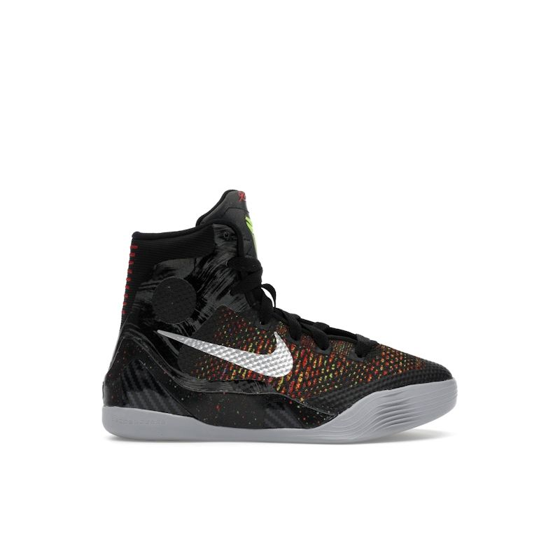 Nike Kobe 9 Elite Protro GS Black Metallic Silver Bright Crimson Volt HJ9446-001 37.5