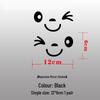 Cute Smiley Face Rearview Mirror Sticker – Waterproof, No Trace, Decorative Car Body Sticker Pair