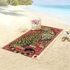 1 Queen Leopard Beach Towel Single Sided 2D Print Soft Microfiber Beach Towel Beach Pool Spa Bathroom Retro Decor Bold Vibe Gift
