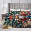 Christmas Nutcracker Blankets  Warm Soft Fluffy Plush Throw Blanket For Students Living Room Flannel Bedspread Bed Cover