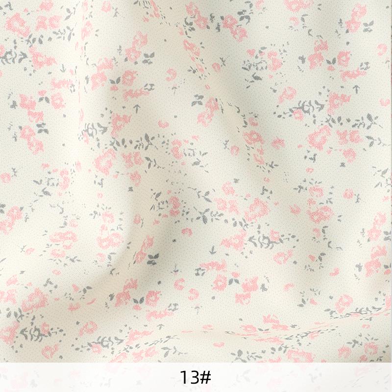 150x50cm/150x200cm Soft Floral Printed Chiffon Fabric For Summer Women's Dresses Children's Clothing Handmade DIY Fabric TJ7500