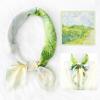 Scarf with print, women' synthetic silk, gift scarf, 70x70