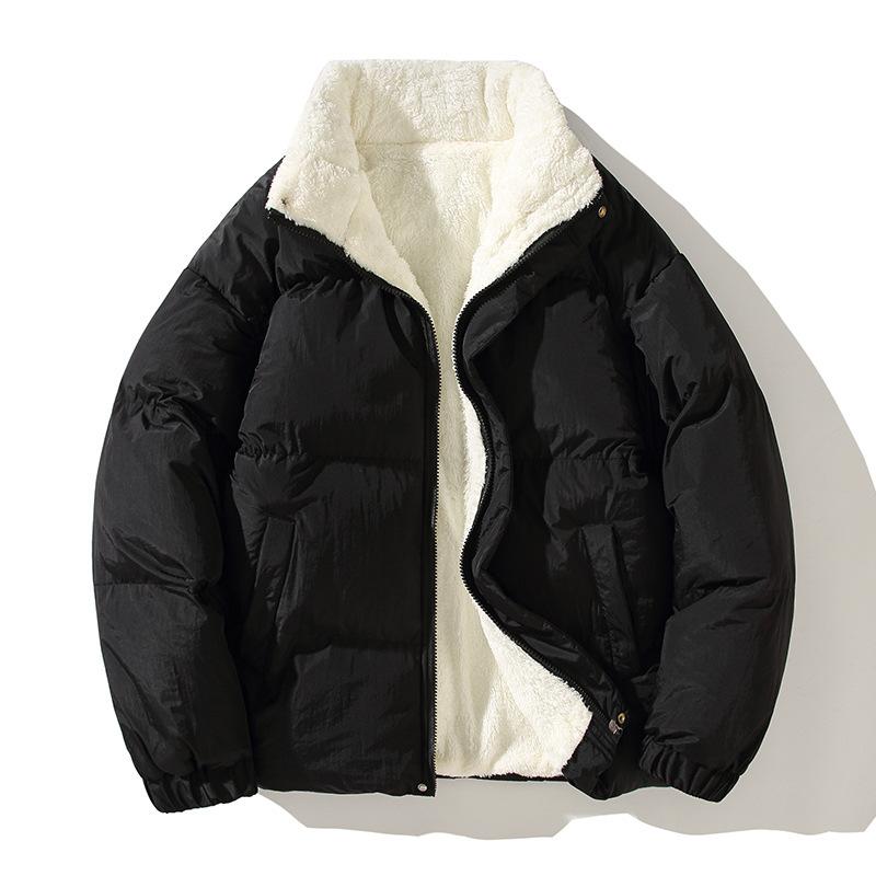 Winter New Style Japanese Lamb Velvet Loose Cotton Coat Men's Casual Cotton Clothing Trend Thickened Warm Couple Cotton Jacket