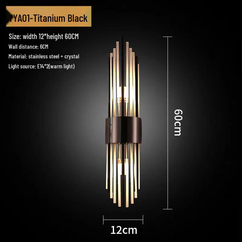 Nordic Luxury Crystal Wall Lamp for Living Room, Bedroom, Stairway, and Aisle Decor