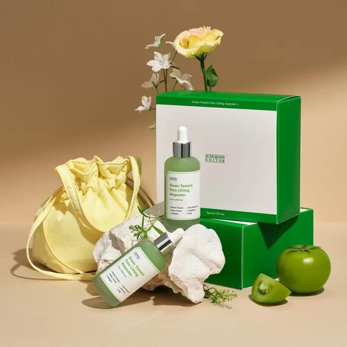 Green Tomato Pore Ampoule 75ml X 2 + Pouch Set