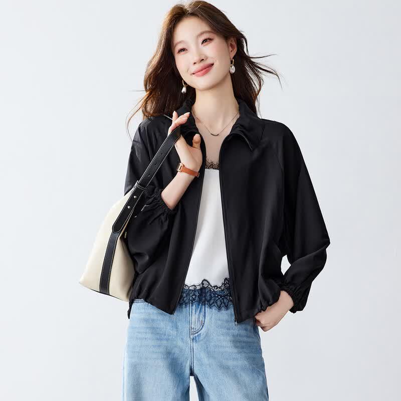 Srcr Women s Mulberry Silk Shawl Cardigan L