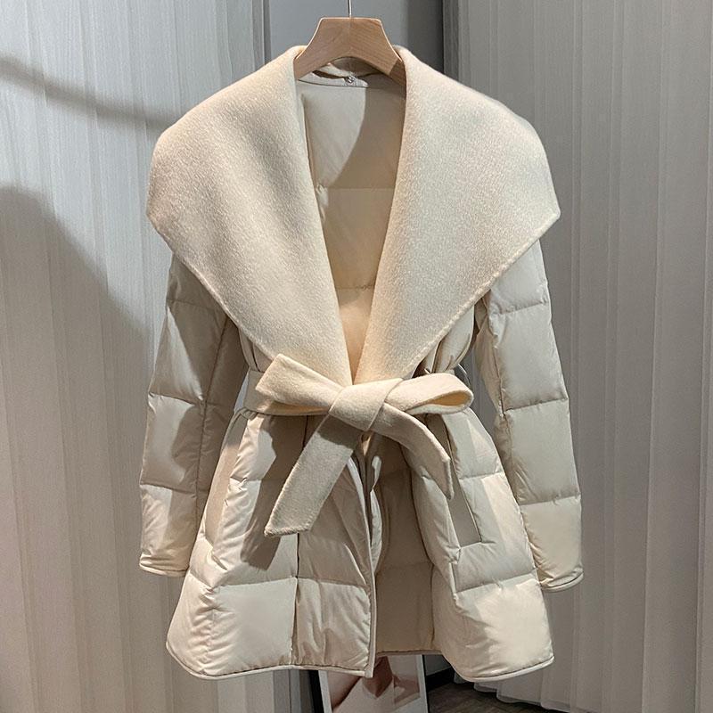 2025 Damen Baumwollmantel in Übergröße - Lockerer Brot-Stil, Zweiseitige Wolljacke, Baumwollgepolsterte Jacke