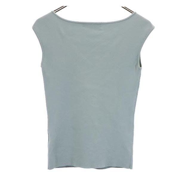 FOXEY No Sleeve Cut 38 Blue X Gray Women Used