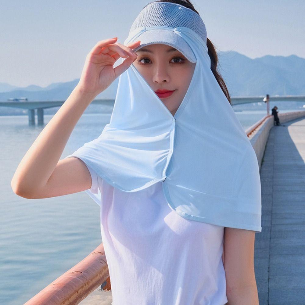 Shawl Ice Silk Sunscreen Mask Quick Drying Face Veil Adjustable Cycling Scarf  Cycling