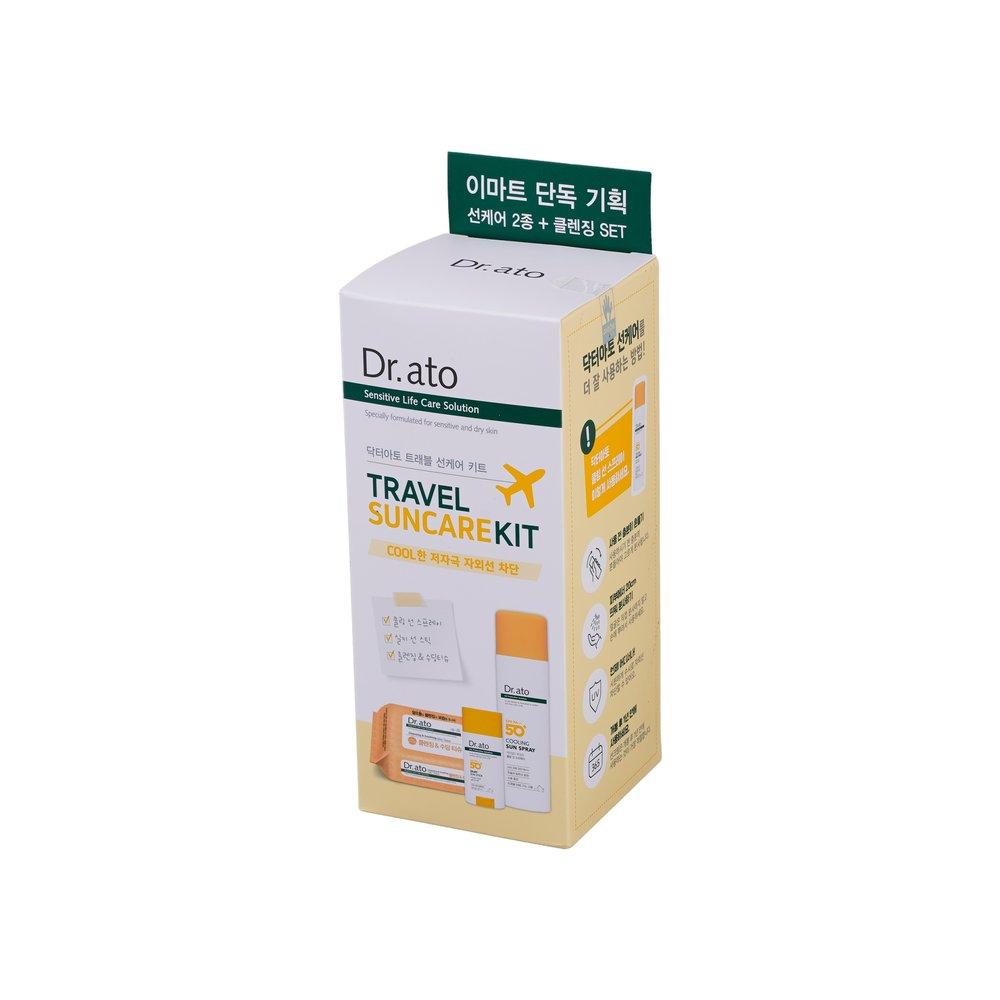 Dr.ato Travel Sun Care (Silky Sun Stick 15g, Sun Spray 150ML, Soothing Tissues 20 Sheets) Kit