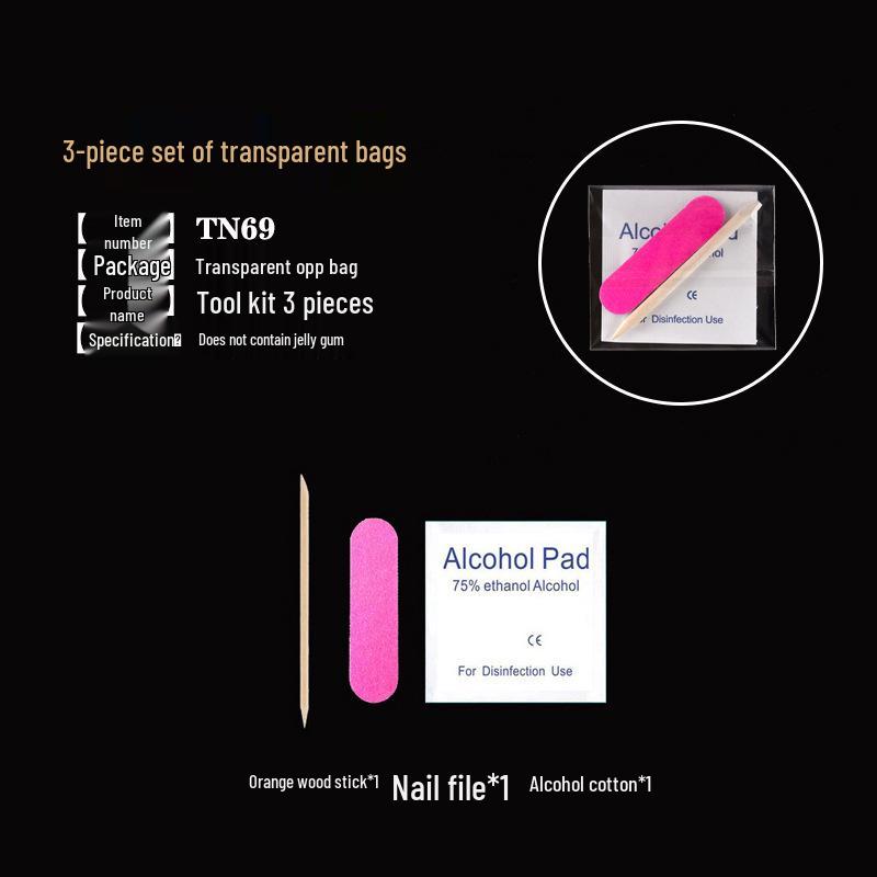 Wearable Nail Toolkit: Jelly Glue Solid Gel & Disposable Manicure Tools.