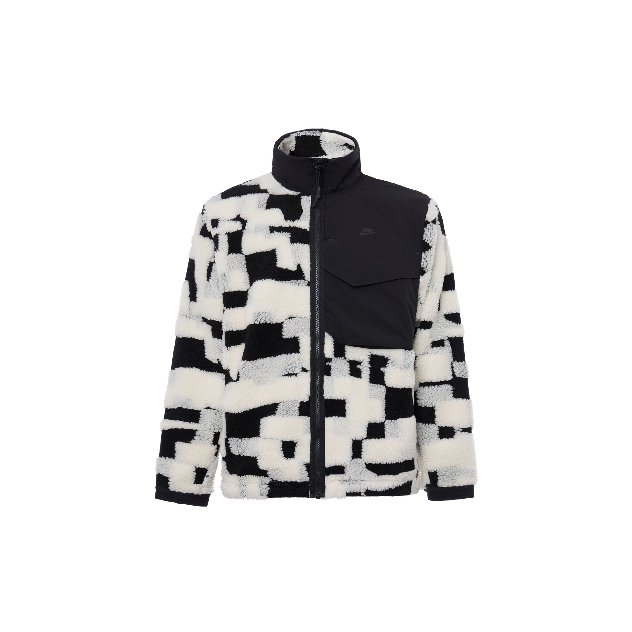 Nike Unisex Sportswear Therma-FIT Tech Pack Sherpa Jacket Black White DD6633-010 L