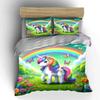 Einhorn-Geschenkset für Kinder Mehrere Größen Kinder- und Schlafzimmer für Erwachsene Exquisites 3-teiliges Bettwäsche-Set Geschenk
