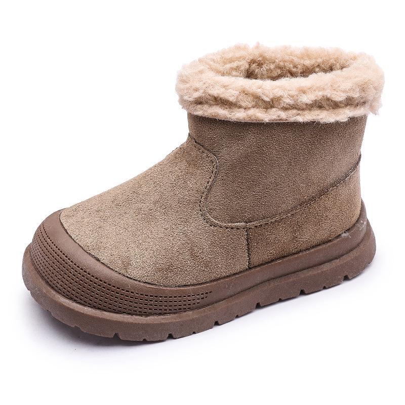 2025 Winter Baby Schneestiefel: Warm, wadenhoch, mit Samt gefüttert, flache Sohle, runde Spitze