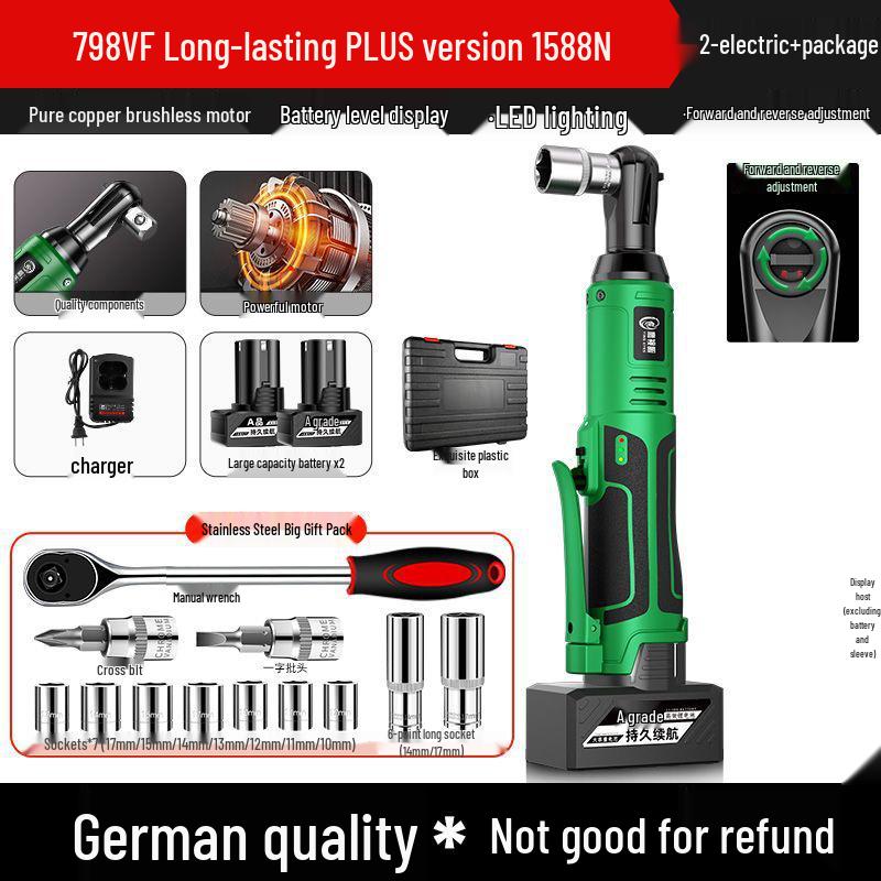 90° Rechargeable Lithium Battery Ratchet Wrench for Auto Repair