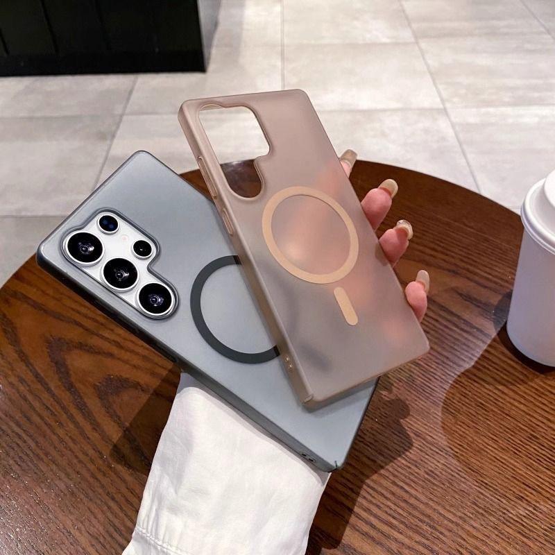 Suitable for Samsung S25ultra Mobile Phone Case S25edge Ice Fog Magnetic Absorption A56A26A55 Matte A17 A07 Thin