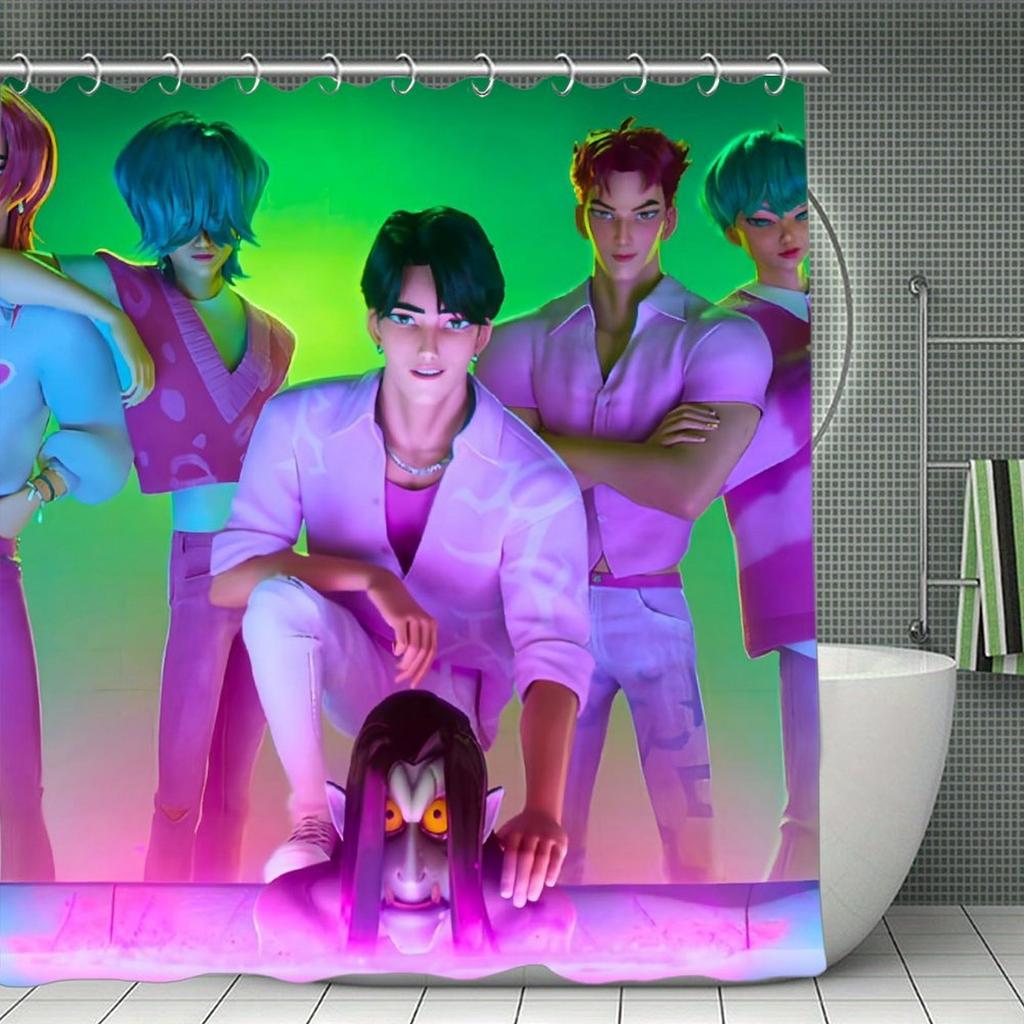 Non Toilet Polyester Cover Mat Set Bathroom Shower Curtain