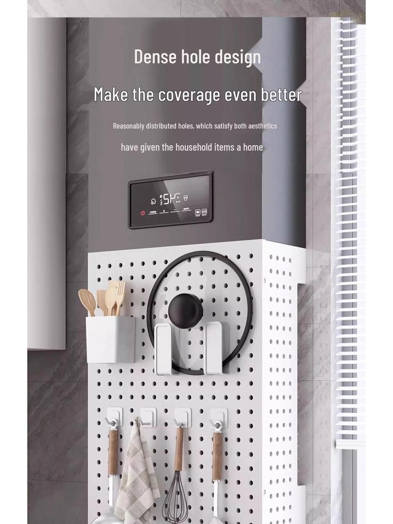 Gas Water Heater Cover & Kitchen Wall-Mounted Storage Shelf