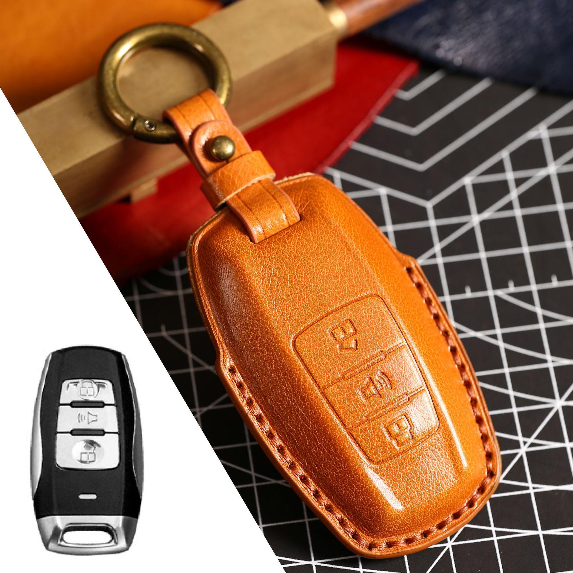 

The key cover is suitable for Harvard Big Dog Great Wall Cannon Mocha H6 new H9 car key bag leather.