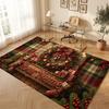 Weicher Kristall-Samt-Teppich mit Weihnachtsmotiv, individuell bedruckbar mit Namen & Text, rutschfester Bodenläufer für Schlafzimmer, Wohnzimmer