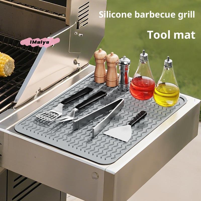 1Pc Large Silicone Dish Drying Mat 40x30cm - Counter Top Mat Sink Mat Dish Draining Mat Kitchen Trivet