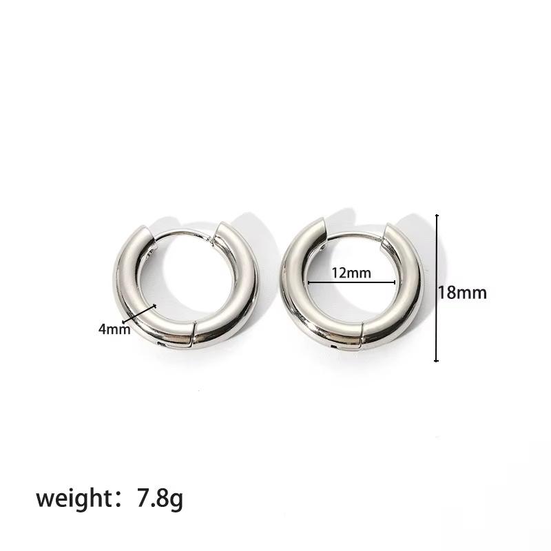 

Minimalist Exqusite Geometric Circle Gold Plated Earrings Stainless Steel Earrings For Women Daily Wearing Party Gifts