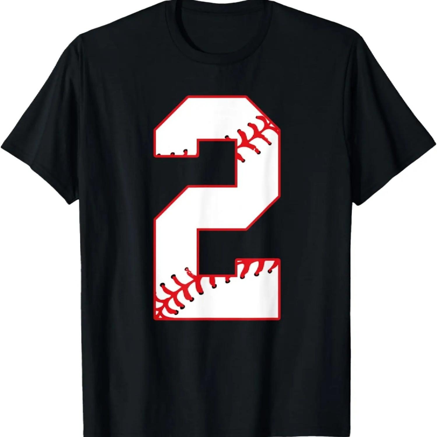 

2nd Birthday Baseball T-Shirt 2 Years Old Party T-Shirt S чёрный