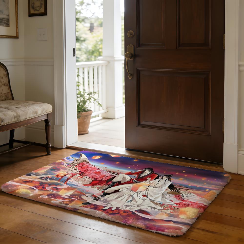 Tian Guan Ci Fu Hua Cheng Xie Lian Anime Floor Mat Soft Flannel Absorbent Mat Non-Slip Rug Home Bedroom Bathroom