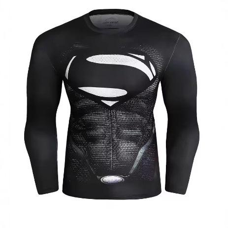 3D Printed T-Shirt Men's Compression Shirt Long Sleeve Top High Elastic Fitness T-Shirt Cosplay Clothing