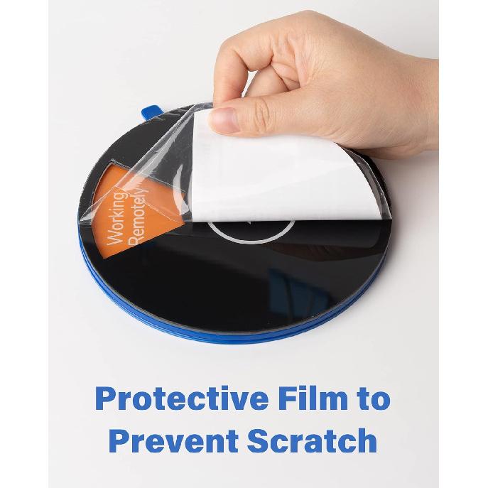 Door Sign 6 Options-Do Not Disturb,Out Of Office,In A Meeting,Please Knock,Back Soon,Working Remotely,Privacy Office Sign for Door 6 Inch, Brushed