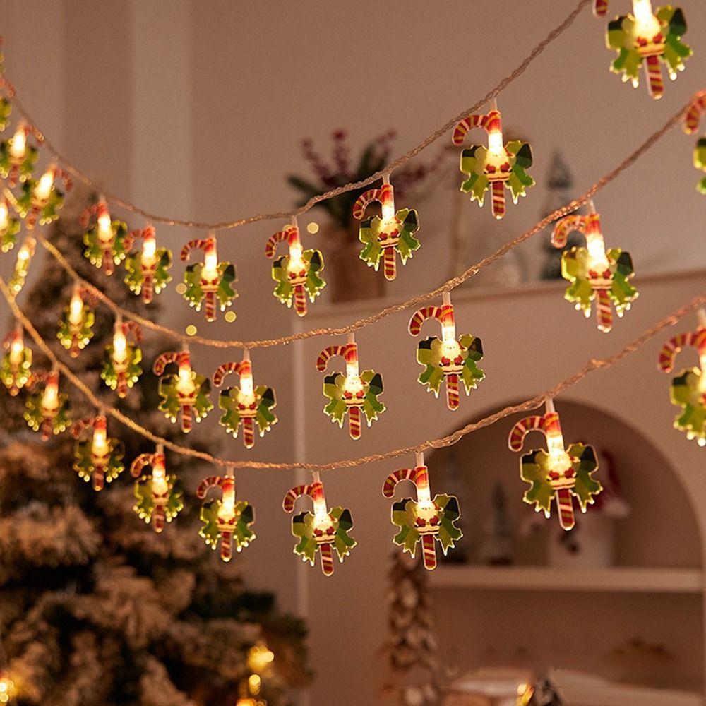 Santa Claus Snowman Christmas LED String Warm Light Garland Lights New Festival Lamp  Christma