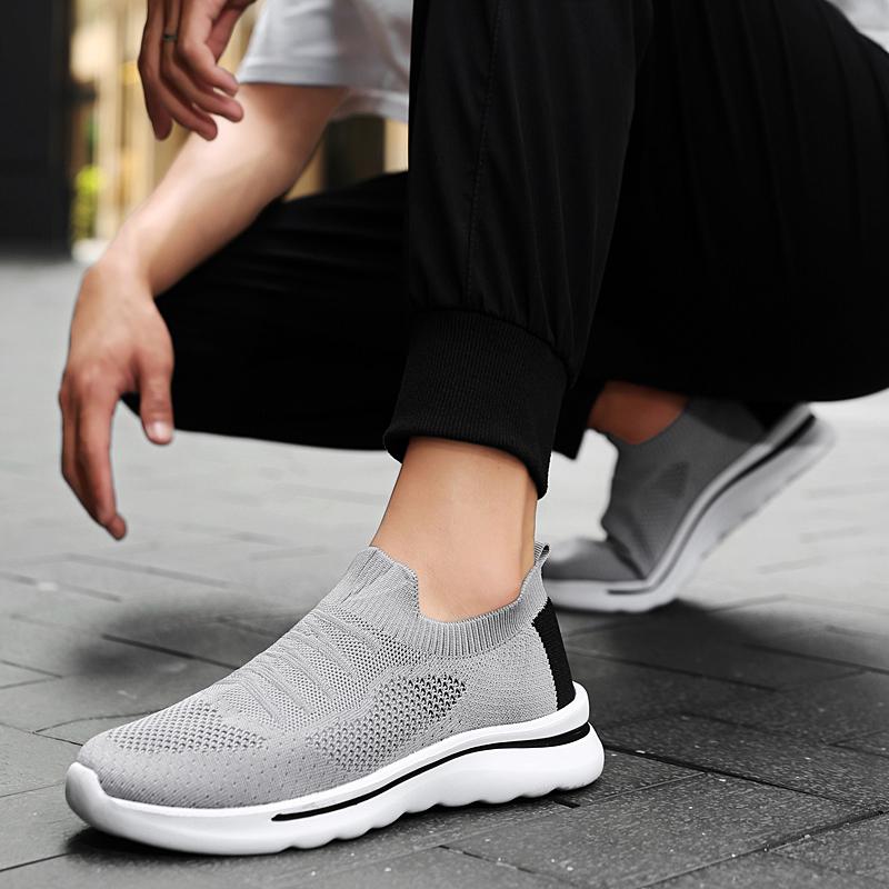 

Breathable Mens Socks Shoes Sports Running Shoes Khaki Grey Fitness Walking Sneakers Gym Outdoor Youth Light Weight Shoes 38 бежевый