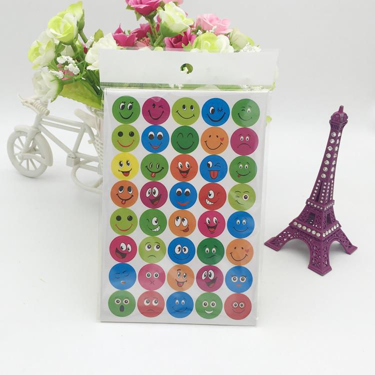 Smiley Face Stickers for Kids: Colorful Reward & Educational Stickers with Numbers & Letters
